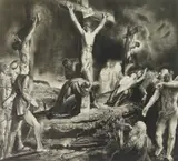 George Bellows, Crucifixion of Christ, lithograph, 1923