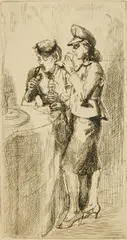 Isabel Bishop, Lunch Counter, etching, 1940