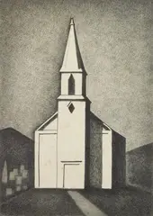 Julius T. Bloch, Moonlight, lithograph