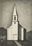 Julius T. Bloch, Moonlight, lithograph