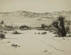 Cornelius Botke, The Desert, etching, estate