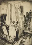 Gottlob L. Briem, 39th St. and 6th Avenue soft ground, etching, 1925
