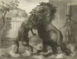 John Steuart Curry, Stallion and Jack Fighting