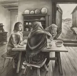 John S. DeMartelly, Give Us This Day, lithograph, 1937