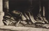 Isaac Friedlander, In The Dark, etching, 1935