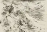 George Grosz, Storm Clouds, Cape Cod, lithograph, 1949
