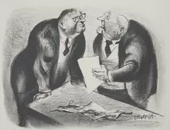 Politicians by William Gropper, lithograph, ca. 1935, offered Oct 2024