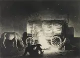Peter Hurd, Texas Nomads, lithograph, 1937