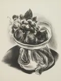 Yasuo Kuniyoshi, Peaches and Grapes on a Round Table