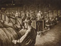 Jackson Lee Nesbitt, Wire Mill, etching, 1939
