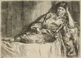 John Sloan, Girl in Kimono, etching, 1913