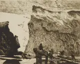 Frank Wilcox, Perce Rock, etching, 1928