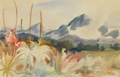 Henry G. Keller, Aloes Mts. And Fog, watercolor on paper, 1940
