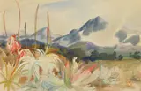 Henry G. Keller, Aloes Mts. And Fog, watercolor on paper, 1940