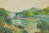 Frank Wilcox, Ohio River, watercolor on paper, 1943