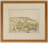 Frank Wilcox, Mesa, Arizona, watercolor and crayon, matted and