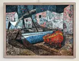 William C. Grauer, Half Life on the Malaga Shore, oil on Masonite