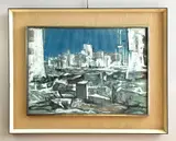 Xavier Gonzalez, White City, gouache on panel