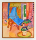 Phyllis Seltzer, Interior Scene with Vase of Flowers, oil on canvas, 1966