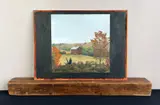John A. Sargent, Simulations, oil on canvas adhered to board, designed to rest on a four square board