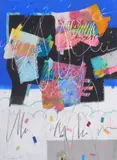 Moe Brooker, What Is It, mixed media on hand made paper, 1985