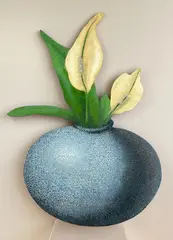 Robert Jergens, Calla Lily, oil on shaped panel, 1993