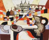 Montmarte by Claude Venard, gouache on paper, ca. 1960, offered Oct 2024