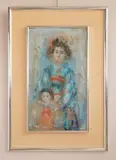 Edna Hibel, Mother and Child, oil on panel