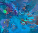 Florence Reisenfeld, Currents (Underwater), oil on canvas