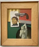 Robert Sabo, Comrades, oil on canvas board, 1968