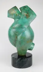 Fritz Olsen, Female Nude Torso, bronze sculpture, 1987