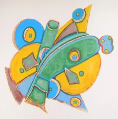 Elizabeth Murray, The Clock, silkscreen in colors, 1993