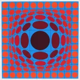 Victor Vasarely, Ive, silkscreen in colors