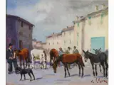 Livestock Market by Gino Paolo Gori, 1911, oil on canvas, offered Oct 2018