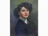 Portrait of a Woman 1940s by Ovidio Gragnoli, 1893, oil on panel, offered Oct 2018