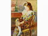 Cesare Peruzzi, Harlequin, 1894, oil on canvas board