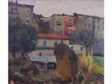 Giuseppe Malagodi, View of a Town 1950, 1890, oil on panel