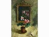 Giulio Salti, Stil life with Mirror, 1899, oil on faesite