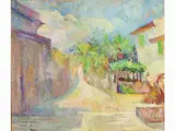 Edoardo Gordigiani, View of a Tuscan Street 1948