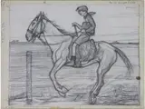 Aroldo Bonzagni, Gaucho beginning of 20th Century, 1887, illustration for the article I gauchos - impressioni di A. Bonzagni in ''Il Secolo XX Ars et Labor''
