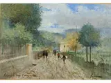 Francesco Pagliazzi, Vew of a Street with Figures