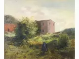 Silvestro Pistolesi, Landscape with Wayfarer 1974