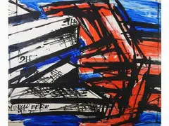 Composition 1973-74 by Vinicio Berti, 1921, oil on cardboard, offered Oct 2018