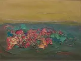 Red Flowers 1967 by Sergio Scatizzi, 1918, oil on canvas, offered Oct 2018