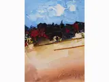 Tuscan Landscape by Sergio Scatizzi, 1918, oil on cardboard, offered Oct 2018
