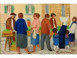 Local Market 1982 by Rodolfo Marma, 1923, oil on panel, offered Oct 2018