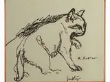 Renato Guttuso, Kitten, 1911, ink sketch on paper