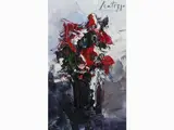 Flowers in a Vase by Sergio Scatizzi, 1918, oil on cardboard, offered Oct 2018