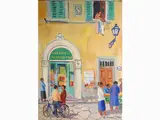 View of The Piazza di Santo Spirito in Florence by Rodolfo Marma, 1923, oil on canvas, offered Oct 2018