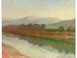 Tuscan Landscape by Dino Migliorini, 1907, oil on canvas laid on cardboard, offered Oct 2018